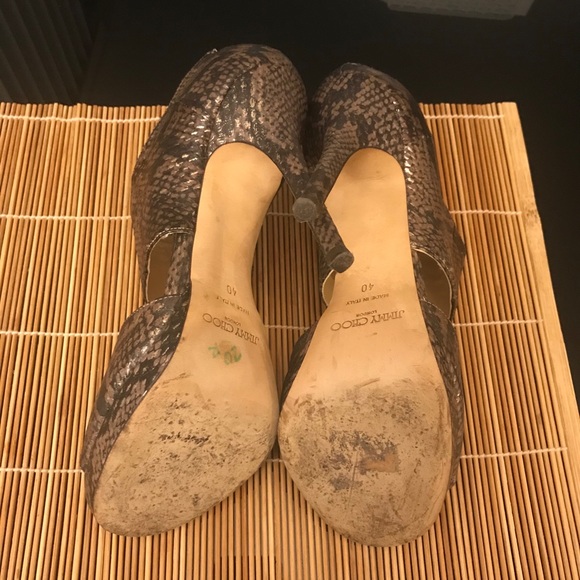 Authentic Private Jimmy Choo Multicolor Python Leather embossed Sz 40 - Picture 6 of 8